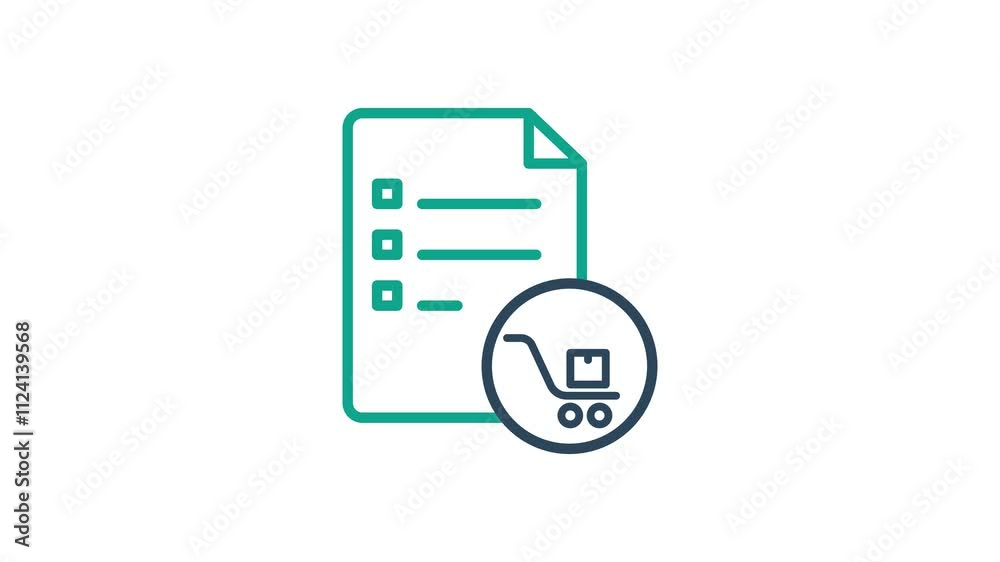 Purchase order animated icon. suitable for user interface, provide visual feedback, etc. animated icon related to shopping, purchase management Purchase order animated icon. suitable for user interface, provide visual feedback, etc. animated icon related to shopping, purchase management