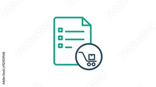 Purchase order animated icon. suitable for user interface, provide visual feedback, etc. animated  icon related to shopping, purchase management
