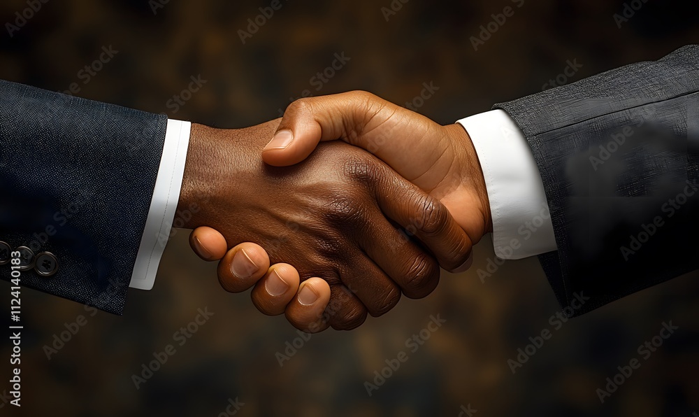 Businessmen shaking hands with a partner, symbolizing a deal, partnership, or business merger in a joint venture, emphasizing finance, investment, teamwork, and business success Businessmen shaking hands with a partner, symbolizing a deal, partnership, or business merger in a joint venture, emphasizing finance, investment, teamwork, and business success