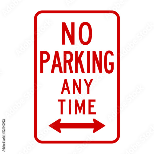 No parking any time sign