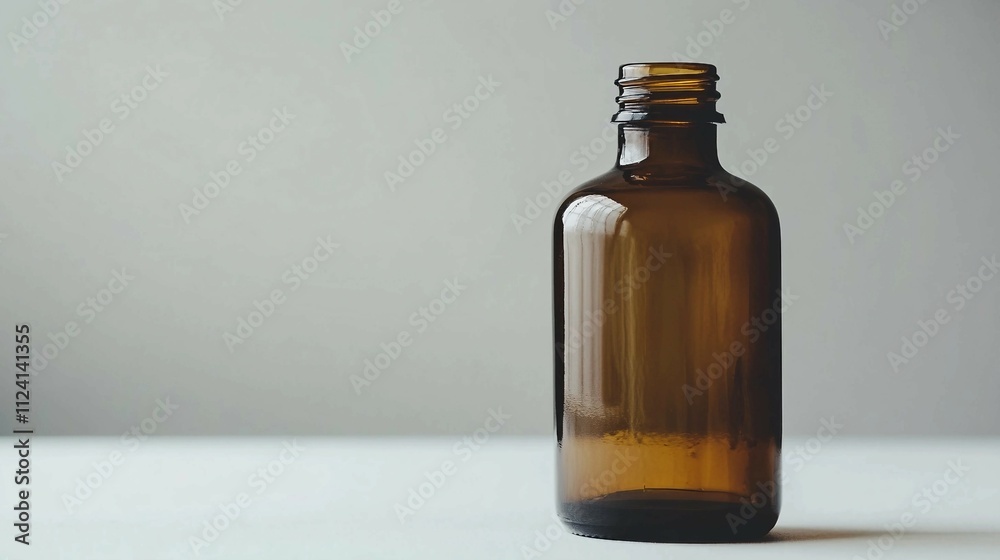 Brown Bottle on White Surface Brown Bottle on White Surface