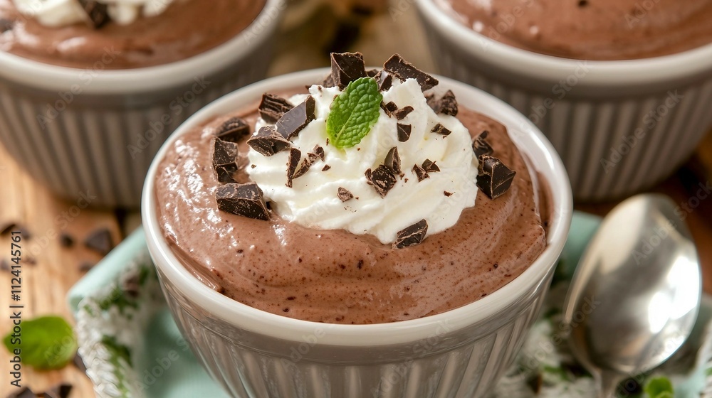 Decadent Chocolate and Vanilla Mousse Dessert Decadent Chocolate and Vanilla Mousse Dessert