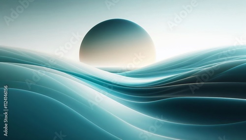 abstract background, scene with smooth waves