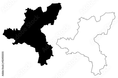 Priekuli Municipality (Republic of Latvia, Administrative divisions of Latvia, Municipalities and their territorial units) map vector illustration, scribble sketch Priekuli map