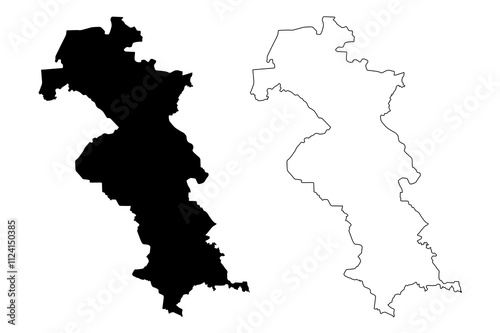 Riebini Municipality (Republic of Latvia, Administrative divisions of Latvia, Municipalities and their territorial units) map vector illustration, scribble sketch Riebini map