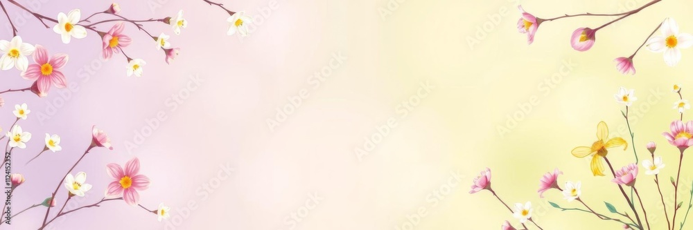 A beautiful floral background with a decorative frame in the center, perfect for adding text or images, spring, background, frame A beautiful floral background with a decorative frame in the center, perfect for adding text or images, spring, background, frame
