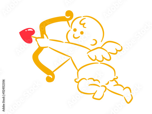 illustration of cupid with arrow