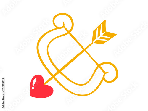 illustration of arrow with heart