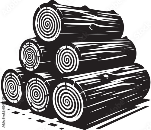 Wood log stack silhouette vector illustration isolated on white background

wood log, wood, isolated, wood log silhouette, wood log illustration, tree trunk, log, wood - material, detailed, round, cut