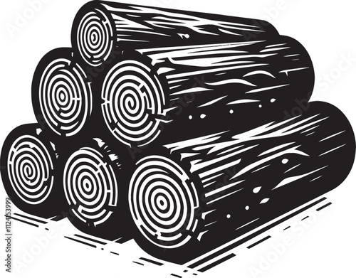Wood log stack silhouette vector illustration isolated on white background

wood log, wood, isolated, wood log silhouette, wood log illustration, tree trunk, log, wood - material, detailed, round, cut