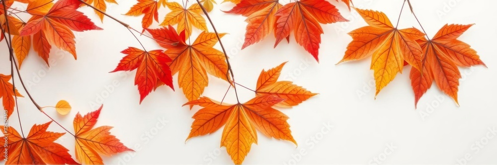 Watercolor frame with autumn maple leaves on white background, empty middle, soft light, seasonal, maple leaves, soft light Watercolor frame with autumn maple leaves on white background, empty middle, soft light, seasonal, maple leaves, soft light