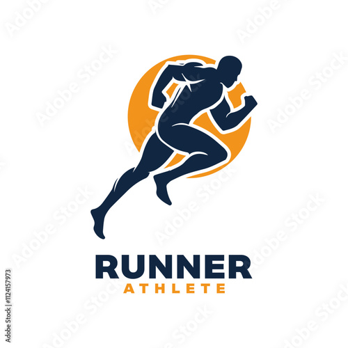 Sport logotype template, sports club, running club