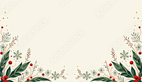 Minimalist Christmas Border - Elegant & Modern photo