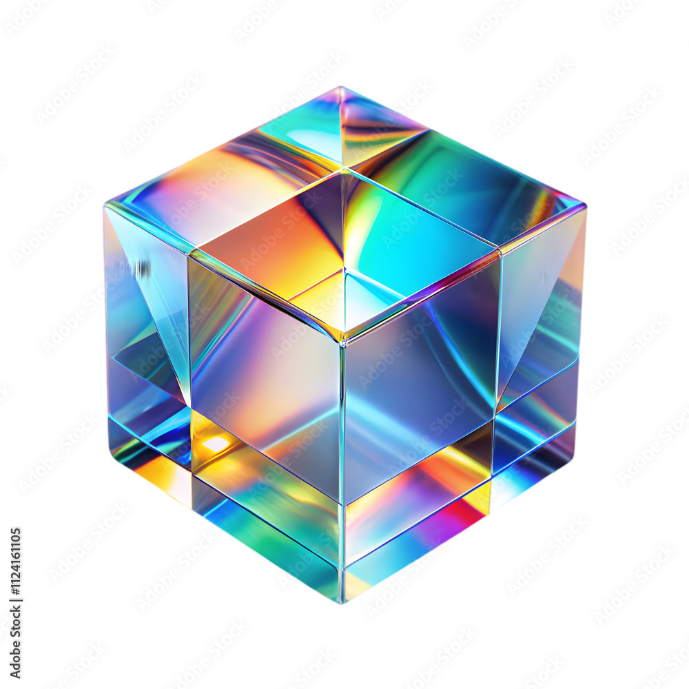 abstract 3d cube on white background