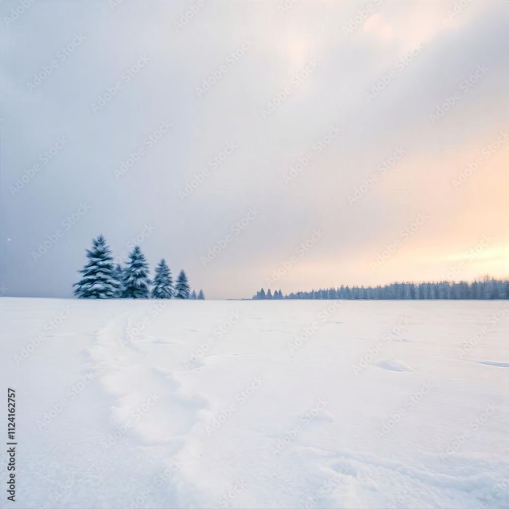 winter landscape with snow covered trees