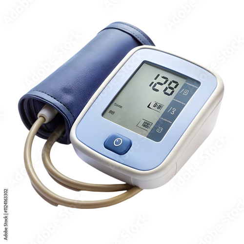 Blood pressure monitor isolated on white background