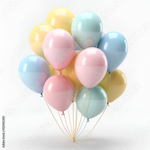 balloons isolated on white