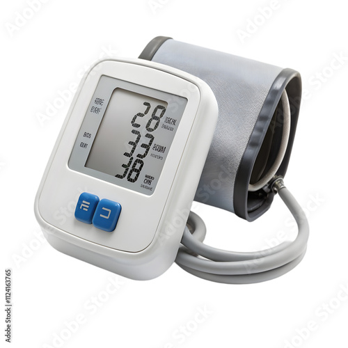 Blood pressure monitor isolated on white background