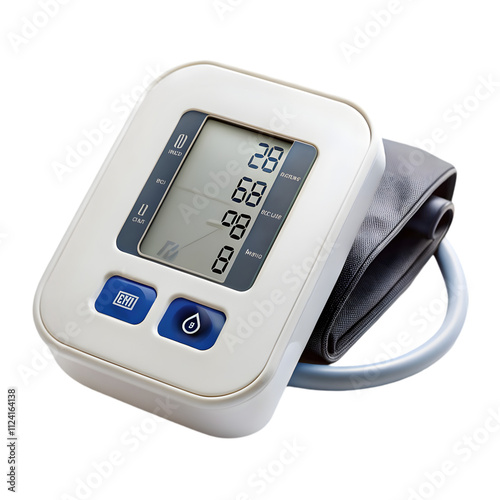 Blood pressure monitor isolated on white background