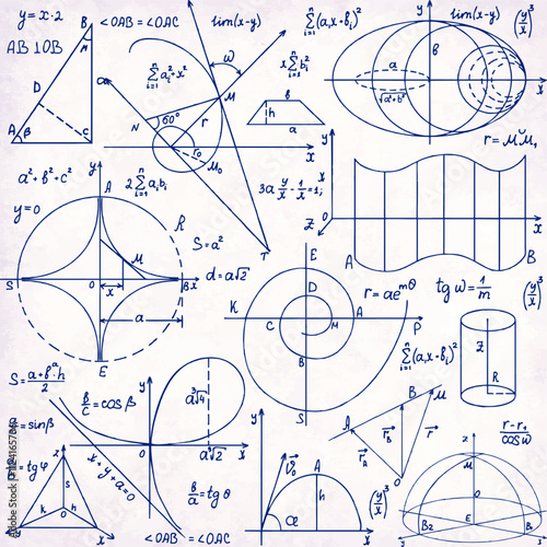 science and math diagram background