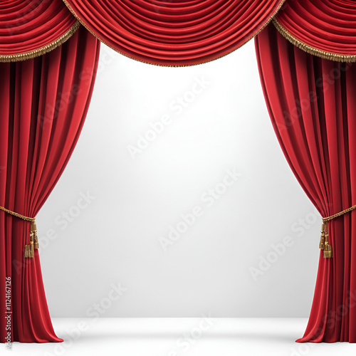 red stage curtains