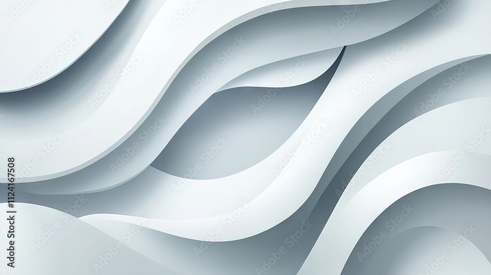 Abstract smooth light gray geometric design with futuristic minimal elements – subtle vector background