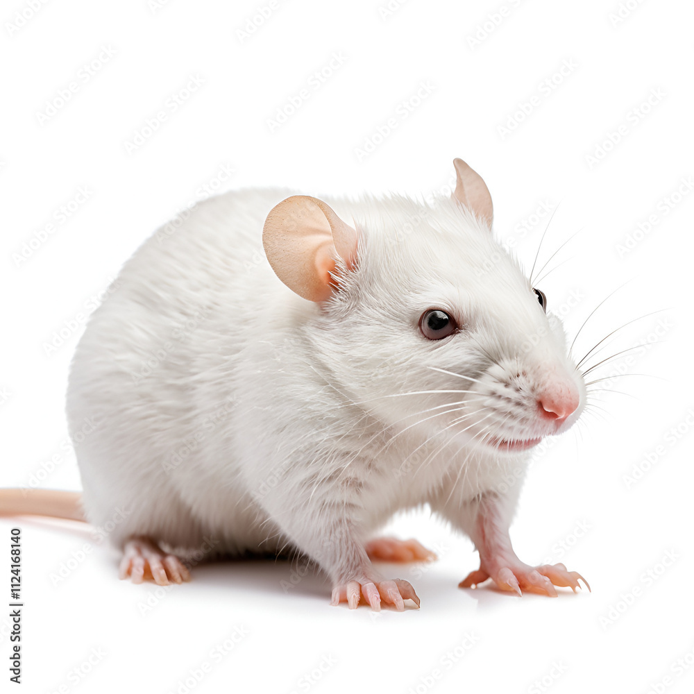 rat on white background rat on white background