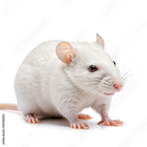 rat on white background