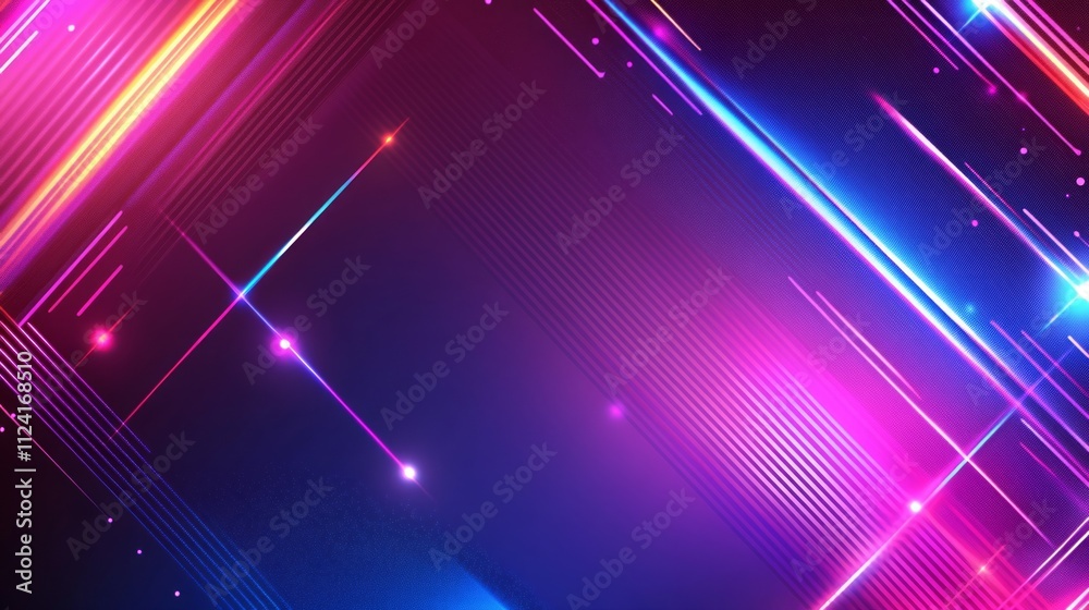 Abstract neon lines background with vibrant pink, blue, and purple glowing lights. Abstract neon lines background with vibrant pink, blue, and purple glowing lights.