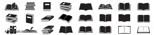 book icon set vector. Linear icon set. 