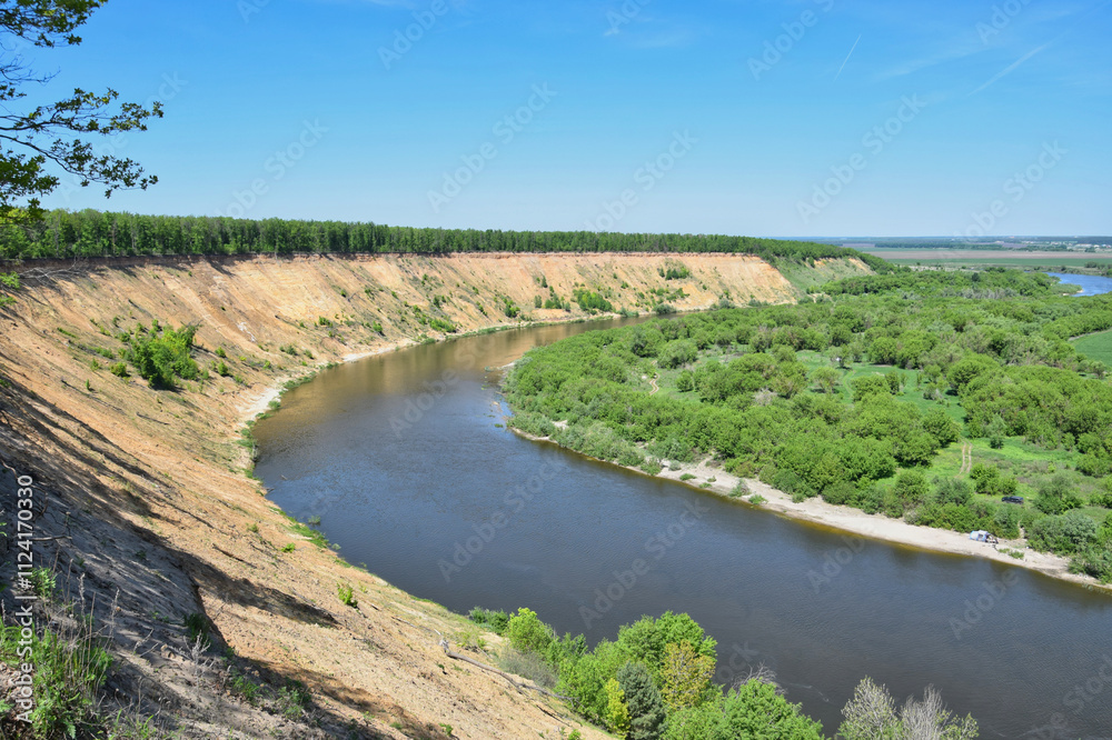 High sandy bend of the Don River in Krivoborye High sandy bend of the Don River in Krivoborye