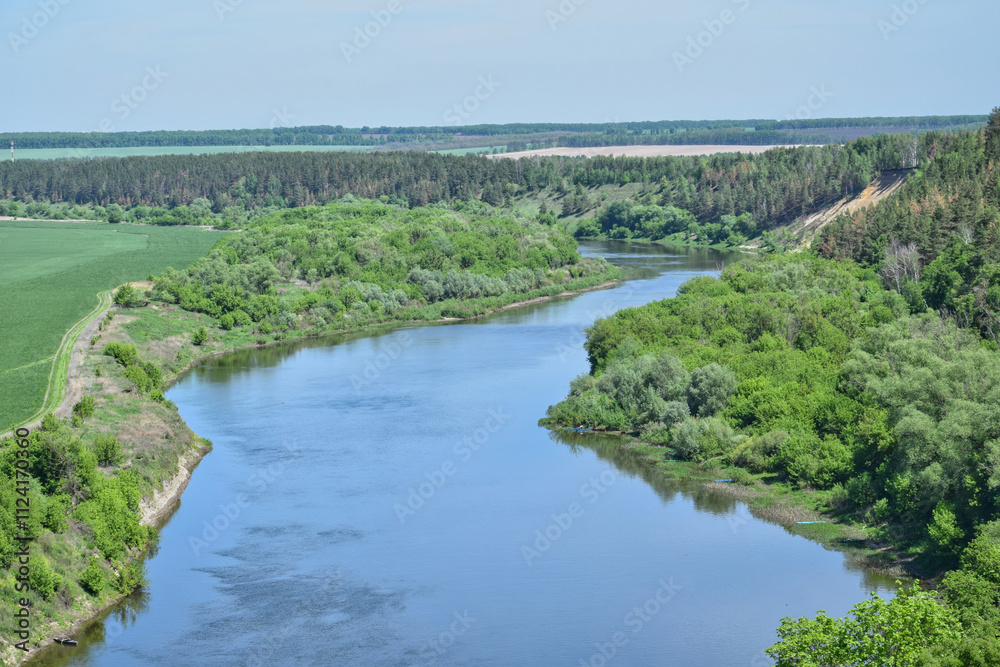 Scenic landscape of the Don River in Krivoborye Scenic landscape of the Don River in Krivoborye
