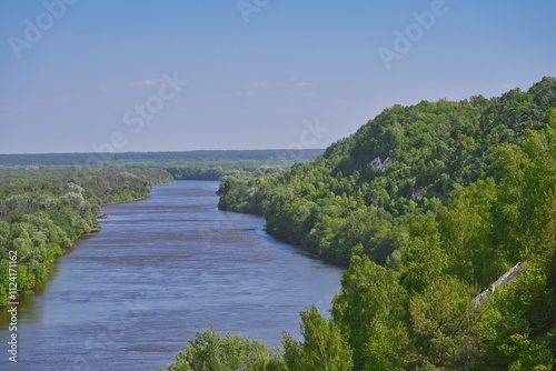 Don river landscape in Belogorye Nature Park photo