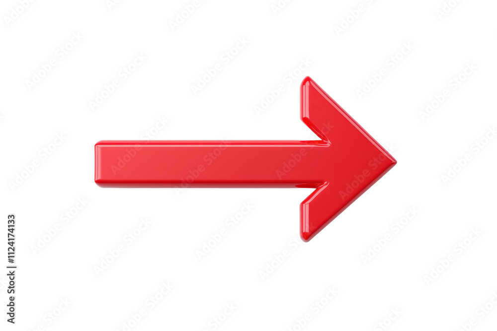 A bold red arrow pointing right, symbolizing direction and movement. A bold red arrow pointing right, symbolizing direction and movement.