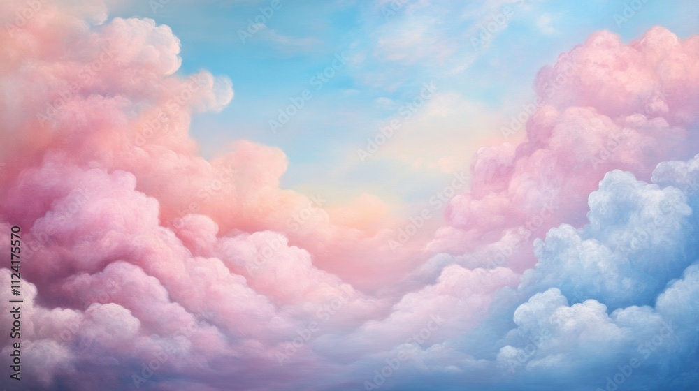 Pastel Cloudscape: A Dreamy Sky Painting Pastel Cloudscape: A Dreamy Sky Painting