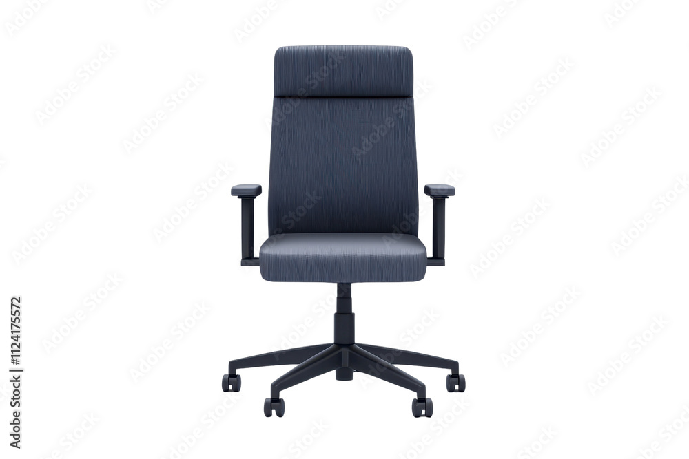 A sleek, modern office chair with a high back, padded seat, and armrests, designed for comfort and ergonomic support. A sleek, modern office chair with a high back, padded seat, and armrests, designed for comfort and ergonomic support.