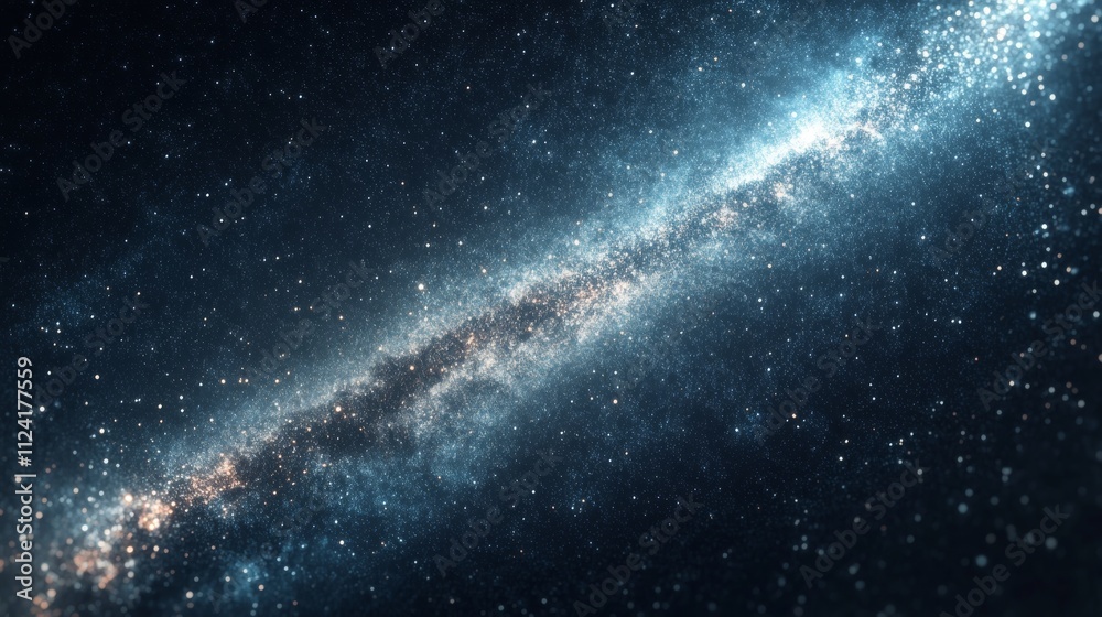 Fototapeta premium Stunning cosmic galaxy and nebula with star-filled sky and glowing energy