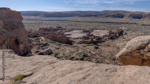 Photos Panoramic view of the great house of Pueblo Bonito