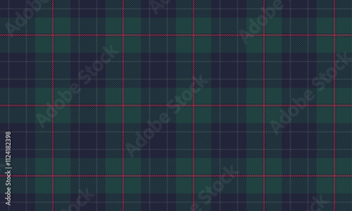 Plaid fabric pattern, blue, green, pink, seamless for textiles, and for designing everyday clothes, skirts, or decorative fabrics. Vector illustration.