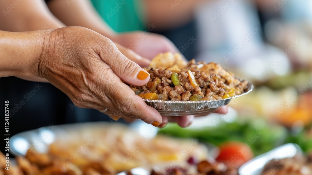 Warm Community Potluck: A Diverse Exchange of Harmony and Togetherness Among Families Warm Community Potluck: A Diverse Exchange of Harmony and Togetherness Among Families