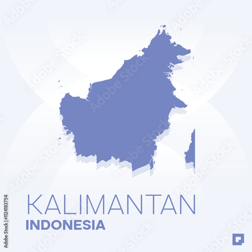 Kalimantan vector map, Vector map of Kalimantan, editable eps, AI files, Vector illustration of Kalimantan vector map