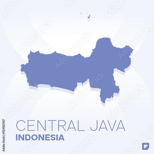 Central Java vector map, Vector map of Central Java, editable eps, AI files, Vector illustration of Central Java vector map