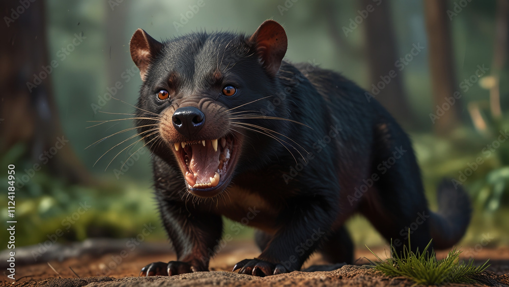 illustration of an angry Tasmanian devil illustration of an angry Tasmanian devil