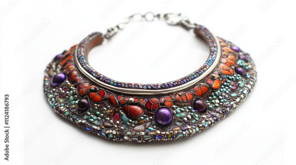 stunning handmade necklace featuring vibrant colors and intricate designs stunning handmade necklace featuring vibrant colors and intricate designs