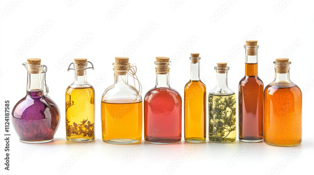 collection of essential oils in glass bottles, showcasing vibrant colors and natural ingredients collection of essential oils in glass bottles, showcasing vibrant colors and natural ingredients