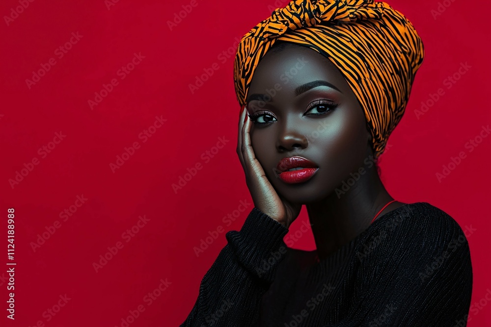 Stunning African woman showcasing her elegance.