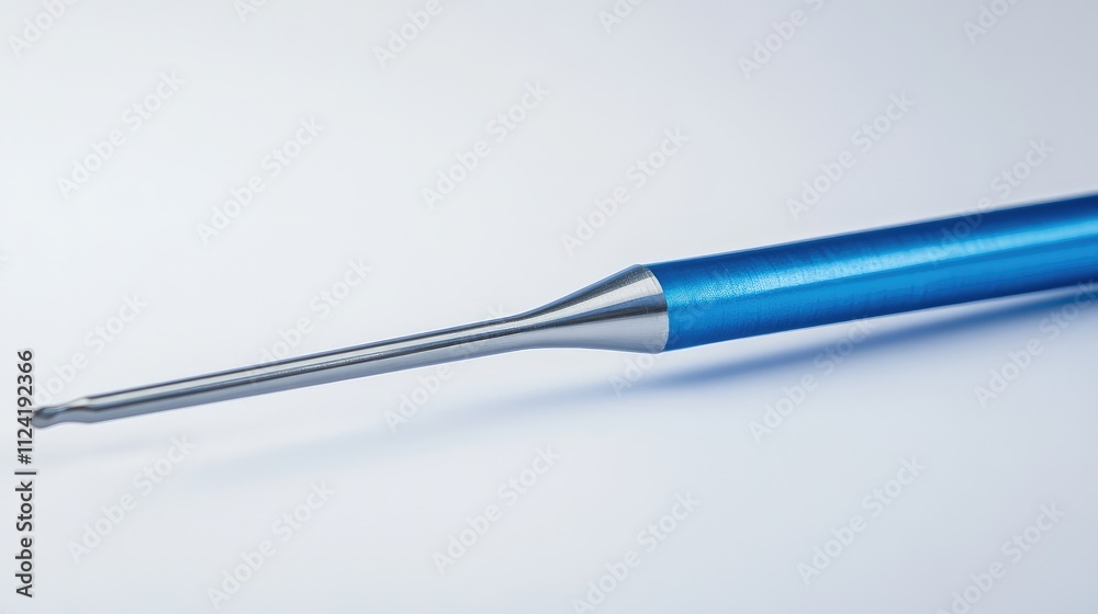 Close-up of dental scaler and curette against a sterile white backdrop.