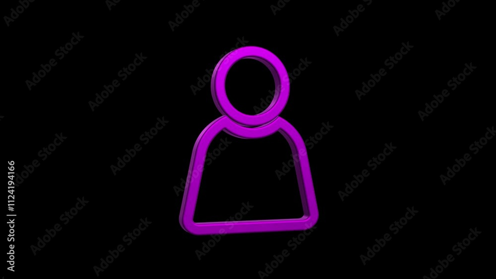 A dynamic 3D user icon animation where the silhouette smoothly rotates, revealing different angles. The icon subtly pulses with a glowing effect, enhancing its modern, interactive, and engaging feel. A dynamic 3D user icon animation where the silhouette smoothly rotates, revealing different angles. The icon subtly pulses with a glowing effect, enhancing its modern, interactive, and engaging feel.