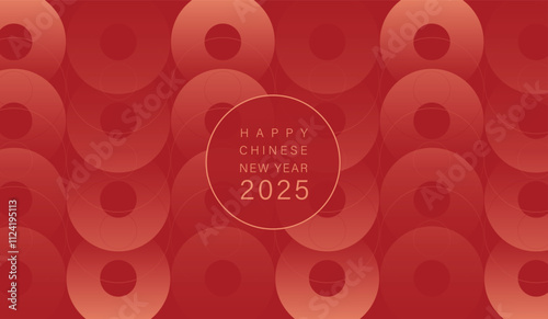 Chinese new year 2025 of the snake banner template design with snake, chinese lantern and chinese fan red background. red traditional chinese vector design with snake.