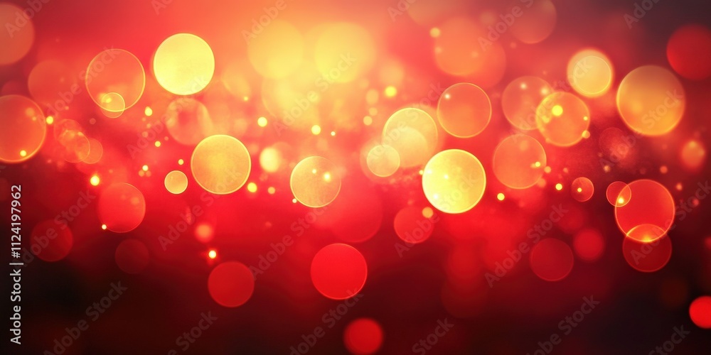 Red and Gold Lights on a Background with Bokeh Effects, Creating a Warm and Dreamy Atmosphere for Festive Occasions and Creative Projects Red and Gold Lights on a Background with Bokeh Effects, Creating a Warm and Dreamy Atmosphere for Festive Occasions and Creative Projects